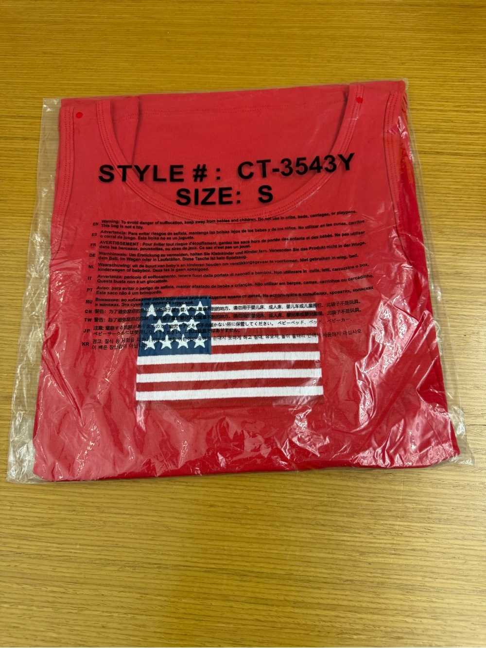 Embroidered American Flag, Tank Top